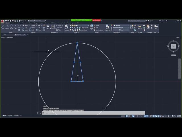 7- AutoCAD Döndürme,  Aynalama (rotate, mirror) yöntemleri