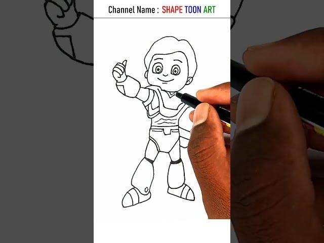 How to draw Vir the robot boy - #shorts #vir #robot #boy #virtherobotboy #drawing #cartoon #india