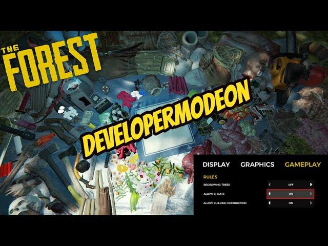 Using Developer Mode (cheats) in The Forest (PC) 2021 | The Forest | Tutorial