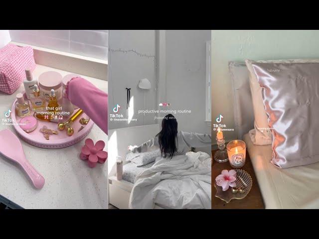 aesthetic morning routines 🩷 TikTok compilaton