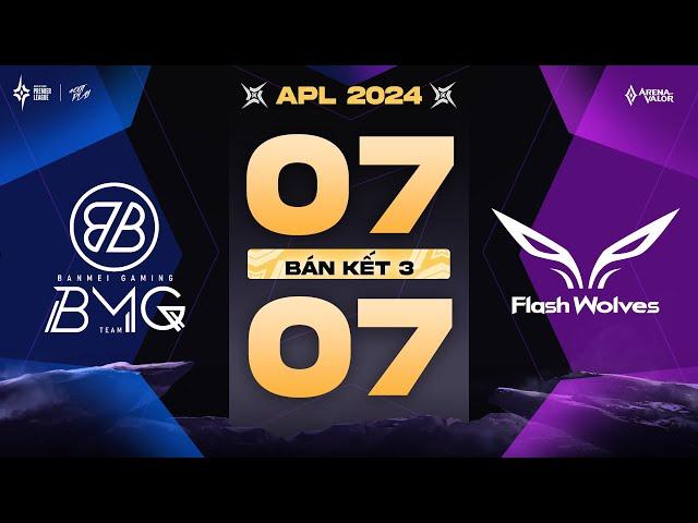 BANMEI GAMING vs FLASH WOLVES:TẤM VÉ VÀNG CUỐI CÙNG | BÁN KẾT 3 - APL 2024 | NGÀY 07/07