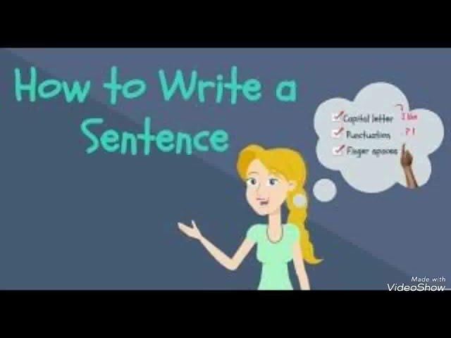 How to write a sentence for primary stage