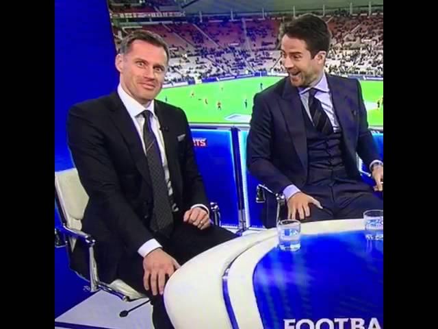 Carragher and Redknapp replicate the Henry thigh grab on Sky Sports tonight