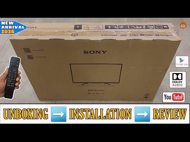 SONY KD-32W835 2024 || 32 Inch Full Hd HDR Google Tv Unboxing And Review || With Complete Setup