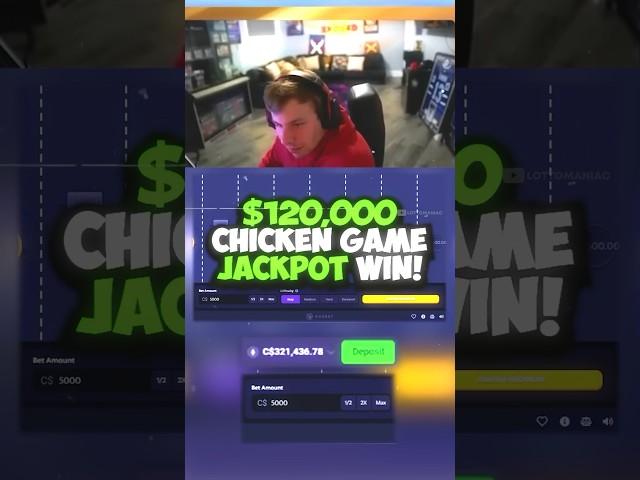 HE WON $120,000 ON THIS CHICKEN GAME  #gambling #casino #trending #shorts #trendingshorts #stake