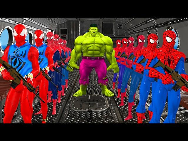 Siêu nhân nhện100 Fake Spider Man Challenge to Rescue Real Spider Man from Joker Bad Guy Team