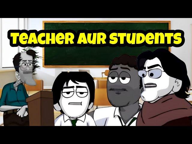 Teacher Aur students # sharum ki sketch book#haji dilbar cartoon