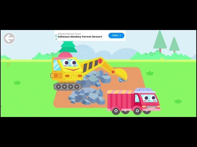 Excavator cartoon kids