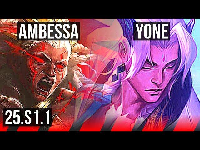 AMBESSA vs YONE (TOP) | KR Grandmaster | 25.S1.1