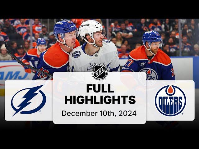 NHL Highlights | Lightning vs. Oilers | December 10, 2024