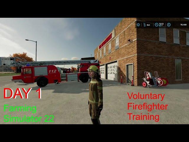 Farming Simulator 22 | Day 1 Training As A Voluntary Firefighter While Running My Lawncare Business