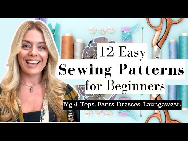 12 Easy Sewing Patterns that are Perfect to TEACH YOURSELF TO SEW! #beginnersewing #sewingpatterns