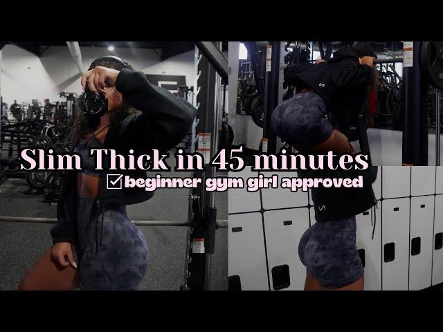 the perfect "slim thick" workout for beginners (screenshot of workout details at the end)