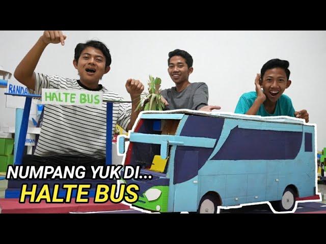 BIKIN MOBIL BUS LENGKAP DENGAN HALTENYA, KREASI KARDUS MINIATUR | Mikael TubeHD