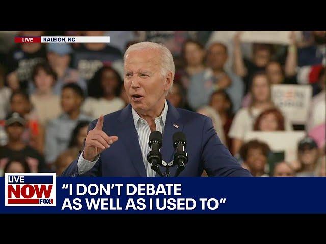 TRUMP-BIDEN DEBATE: Biden's first comments about debate performance | LiveNOW from FOX