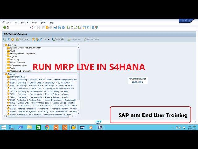 MRP LIVE RUN IN S4HANA