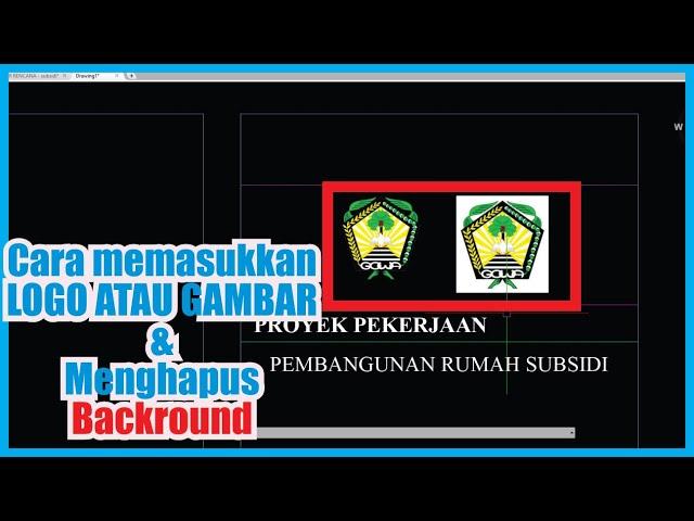 Autocad Tutorial How to Insert Logo Into Etiquette and Remove Backround