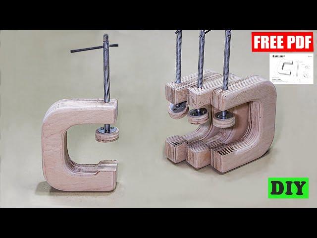 GreenSaw G-Clamps - How to Make C-Clamps, Homemade and Easy DIY  [4K]