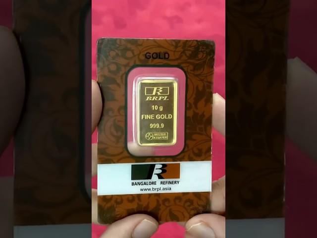 10 gram 24K Gold Bar Unboxing Bangalore Refinery #shorts