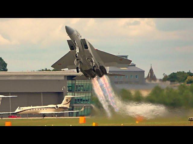 Watch Spectacular F-15 QA  Performance Takeoff! Stunning Display