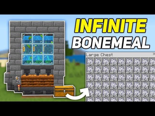 BEST 1.21 BONEMEAL FARM in Minecraft Bedrock & PE