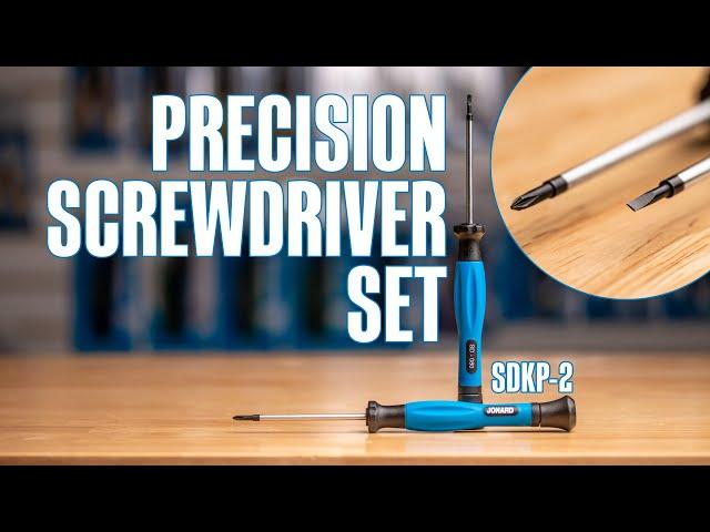 Jonard Tools Phillips #00 & Cabinet-Tip Slotted Precision Screwdriver Set SDKP-2 Product Video
