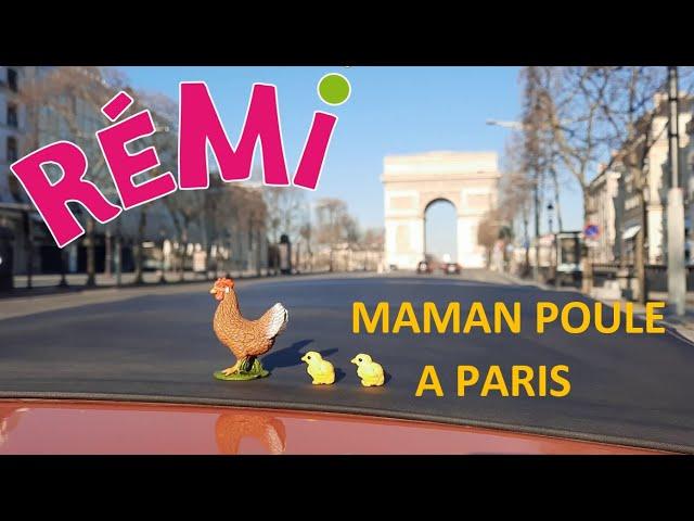 Mère Poule - Rémi - "maman poule est de sortie avec ses petits, pour visiter Paris..."