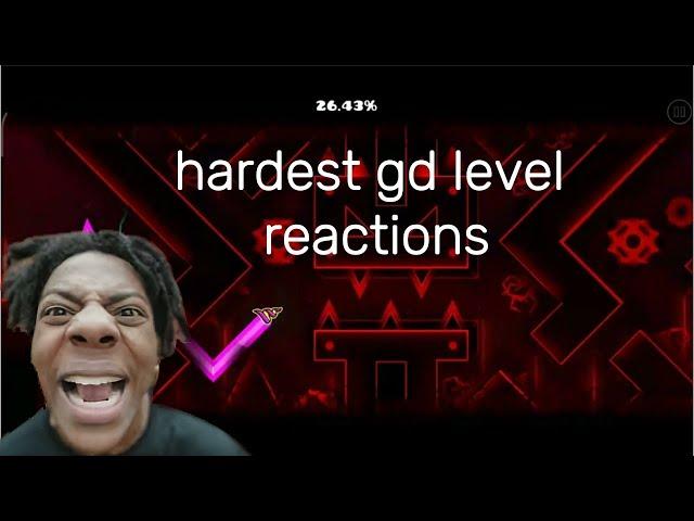 every youtuber reacts to hardest geometry dash levels #geometrydash #gd #extremedemon #reactions