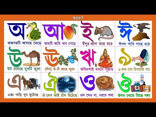 অ'য় অজগরটি আসছে তেড়ে, আমটি আমি খাব পেড়ে  | oi ojogor asche tere | অ আ ই ঈ বর্ণমালা