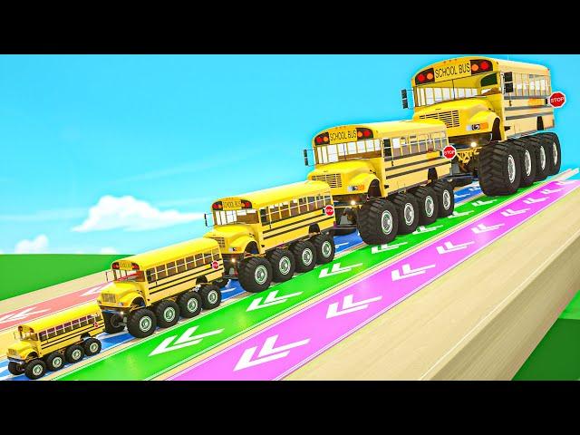 Wheels On the Bus song - Giant wheels jumping out of a high slide - Baby Nursery Rhymes & Kids Songs