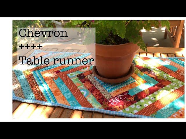 Chevron table runner | sew along with me | simple sewing |quilt as you go