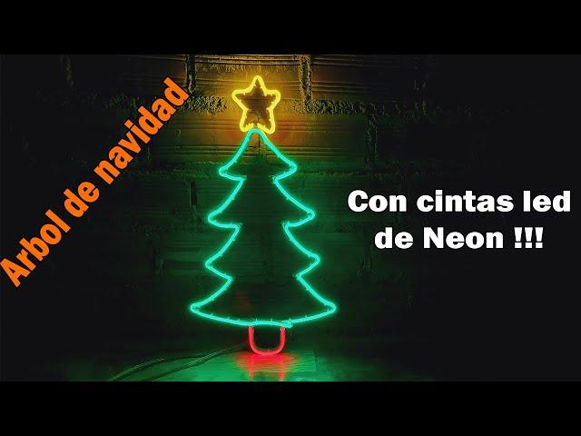 Como hacer un árbol de navidad, con cinta led de Neon.