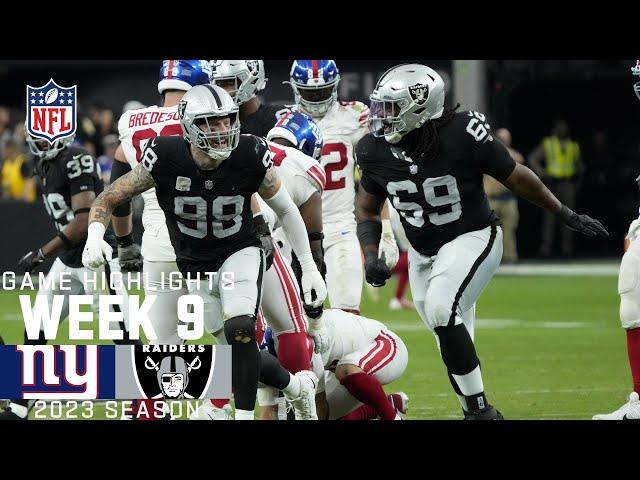 New York Giants vs. Las Vegas Raiders | 2023 Week 9 Game Highlights