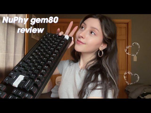 ASMR RELAXING KEYBOARD REVIEW ⌨️ unboxing the NuPhy gem80 keyboard kit, switches, typing ~