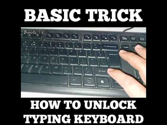 How to Unlock Typing Keyboard | Basic Trick Bibertz TV