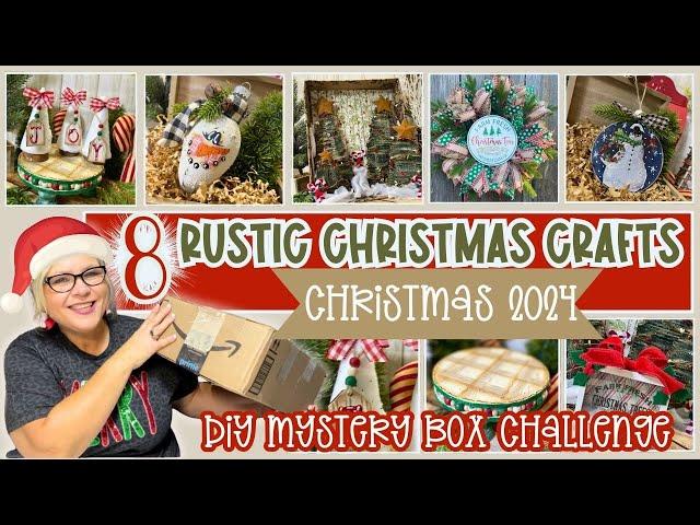  ~ 8 RUSTIC CHRISTMAS CRAFTS & DIYS  MYSTERY BOX CHALLENGE DEC. 2024