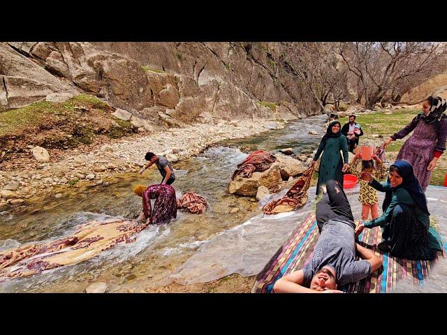 rural life .  Village women in Iran are preparing for Nowru