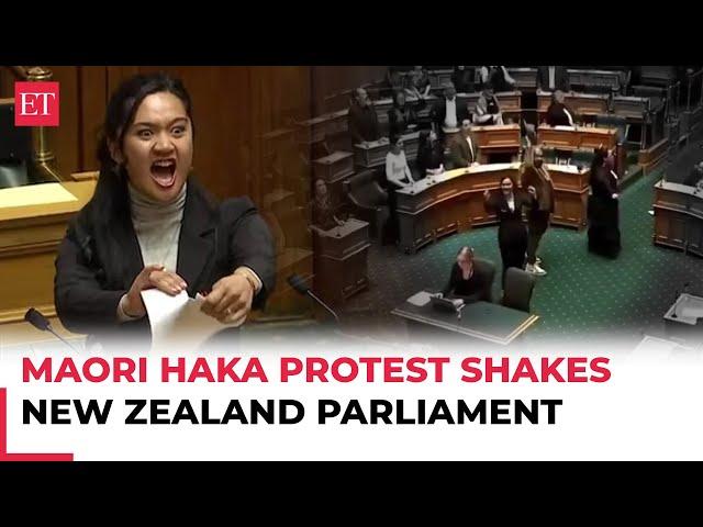 Watch New Zealand MPs perform haka in Parliament to disrupt vote on controversial treaty bill