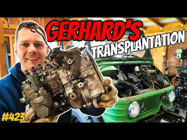 Herztransplantation an Gerhard  | UNIMOG 421 Pumpen Umbau und es ist ENG !! - #vlog