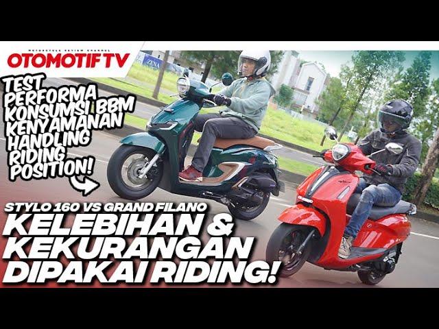 HONDA STYLO 160 vs YAMAHA GRAND FILANO,  ADU PERFORMA, KONSUMSI BBM dan KENYAMANAN l Otomotif TV