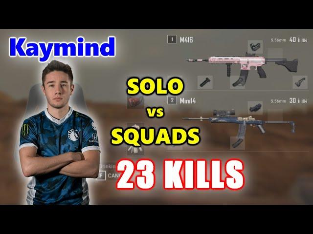 Team Liquid Kaymind - 23 KILLS - M416+Mini14 - SOLO vs SQUADS - PUBG