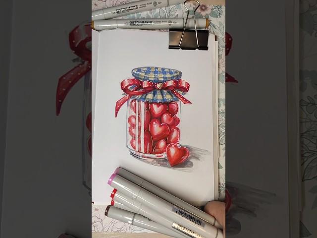 Скетч маркерами #скетч #маркеры #иллюстрации  #деньсвятоговалентина #sketch #sketchmarker