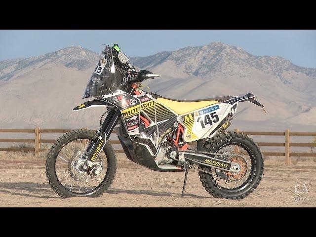 Riding a Dakar Rally motorcycle