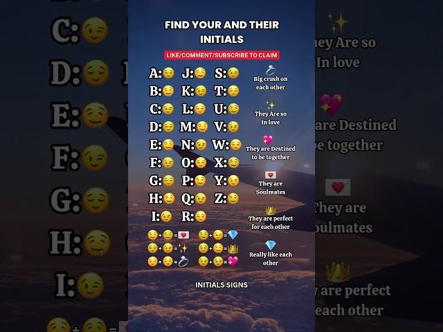FIND YOUR AND THEIR INITIALS  #initials #crush #soulmate #love