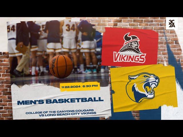 Canyons Men's Basketball vs Long Beach City - 11/22/2024 - 6pm