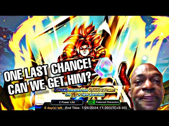 ONE LAST CHANCE! CAN WE GET HIM? | ULTRA SSJ 4 GOGETA | DB LEGENDS