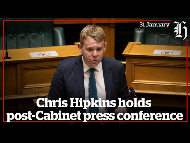 Chris Hipkins holds post-Cabinet press conference  | nzherald.co.nz