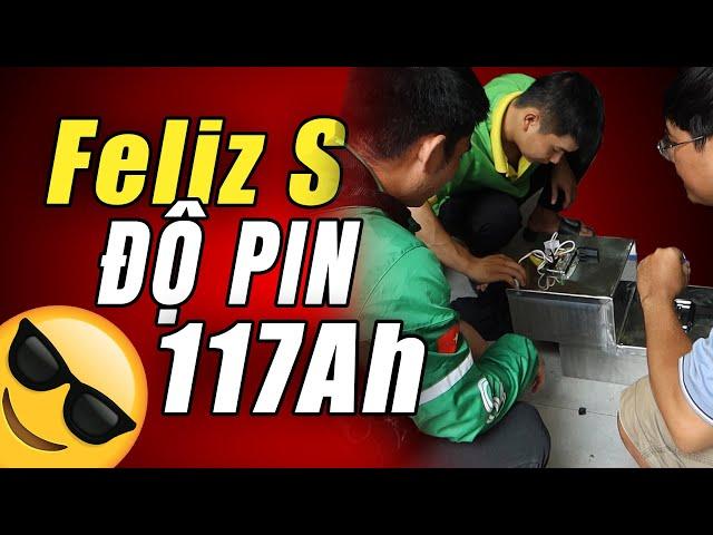 Độ PIN Xe Máy Điện Feliz S 117AH Cho Anh Khách Chạy Grab