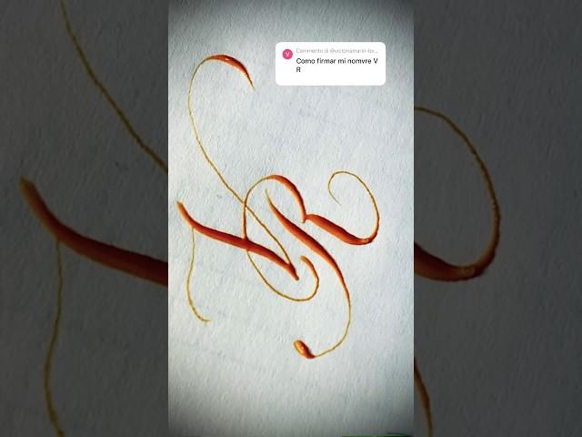 Copperplate calligraphy, tutorial: how I write your initials #vr