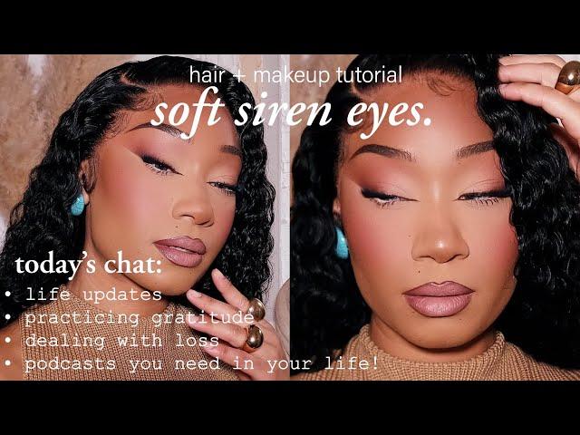 CHIT CHAT GRWM | SOFT BROWN SIREN EYE MAKEUP TUTORIAL | ASHIMARY HAIR CO.